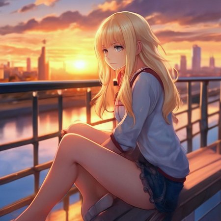 Блондинка аниме