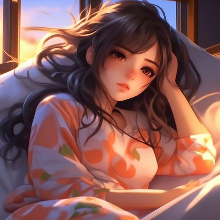 Красивая аниме девушка