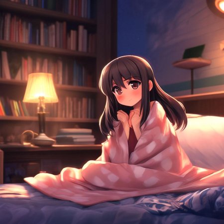 Аниме фон кровать