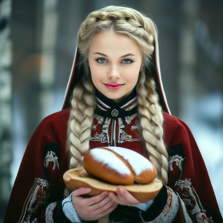 Славянская внешность девушки