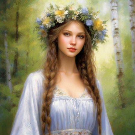 Славянская девушка арт