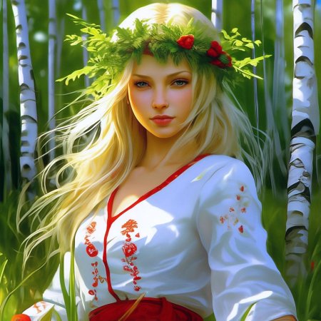 Девушка с венком