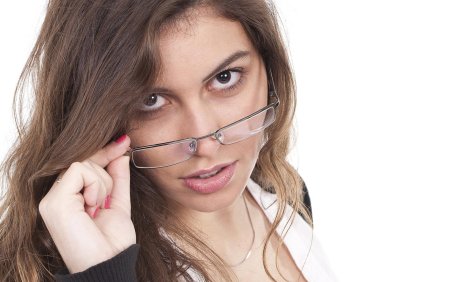 Девушка очки