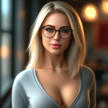 Красивая девушка в очках