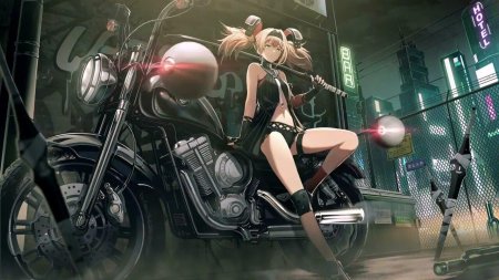 Хентай девушка мотоцикл