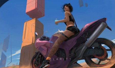 Девушка на мотоцикле аниме