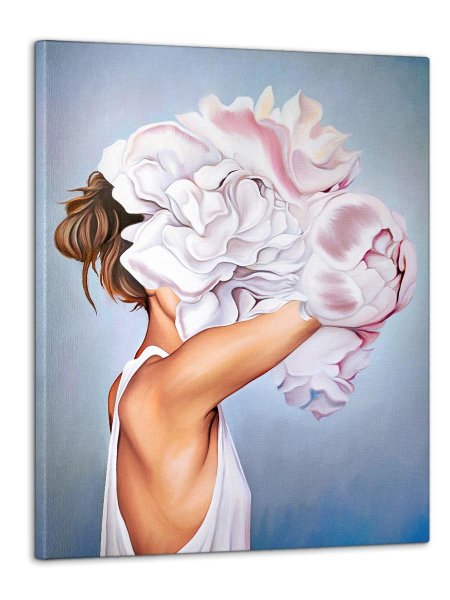 Девушка цветок картина