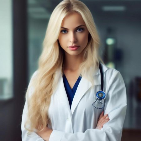 Blonde doctor