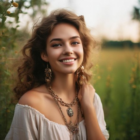 Улыбчивая девушка