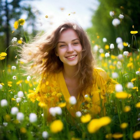 Жизнерадостная девушка