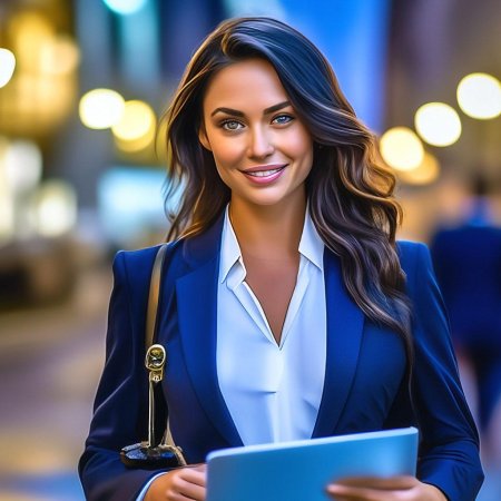 Девушка в костюме