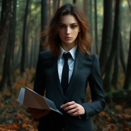 Девушка в деловом костюме