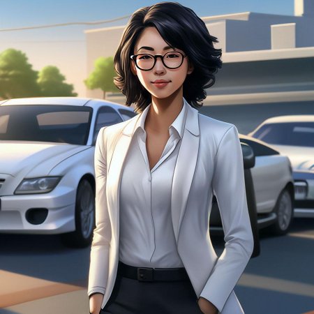 Мультяшная бизнес девушка