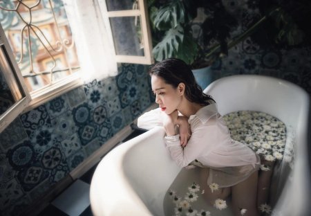 Фотосессия в ванной комнате