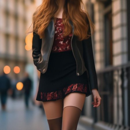 Девушка с чулками