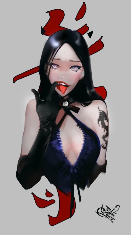 Аниме девушка вампир