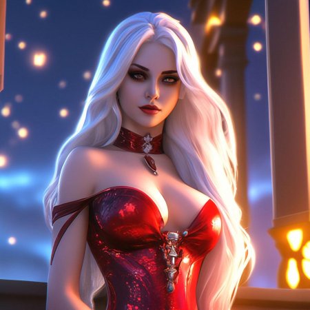 Красивая девушка вампир