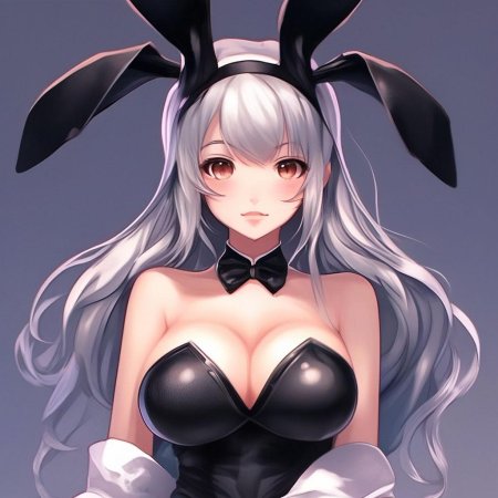 Аниме девочка зайка