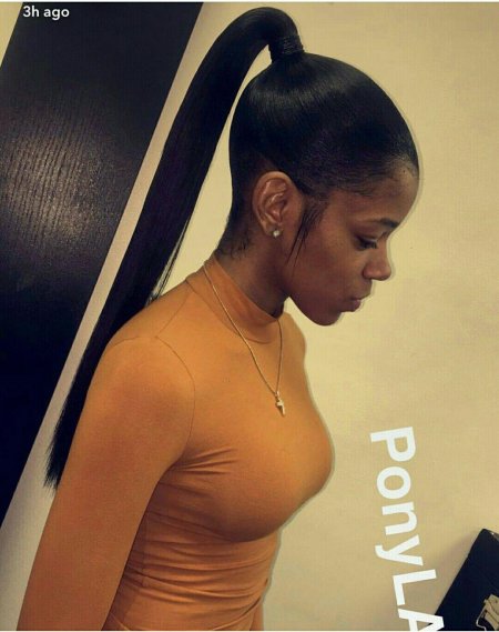 Макияж с высоким хвостом