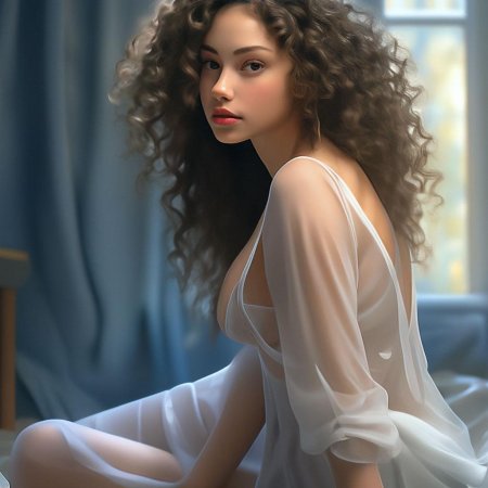 Кудрявая девушка