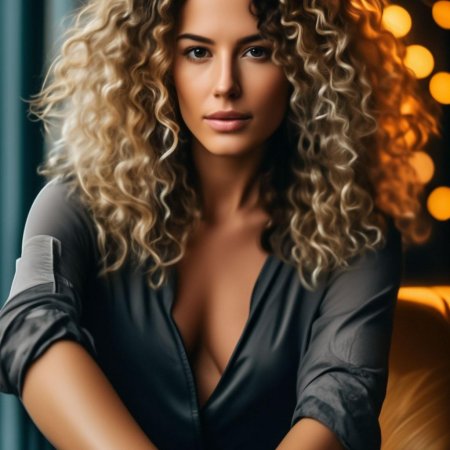 Блондинка кудрявая