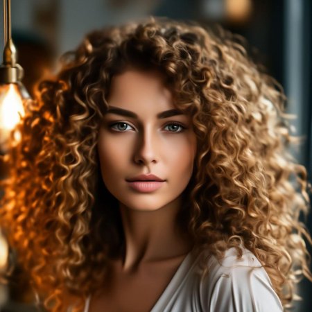 Русые кудрявые волосы