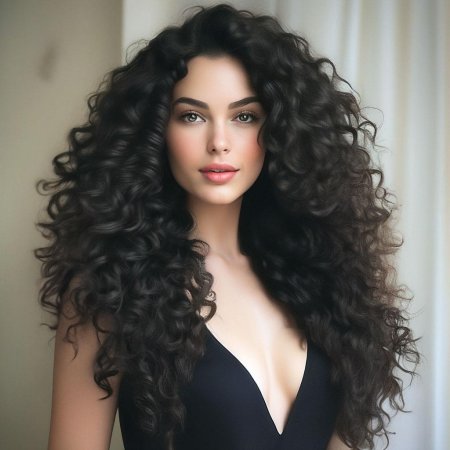 Длинные кудрявые волосы