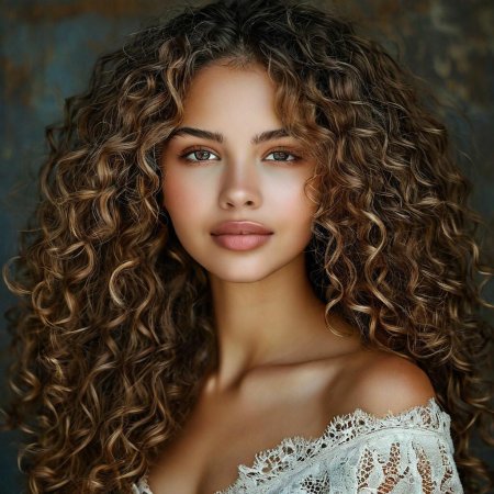 Длинные волосы кудрявые