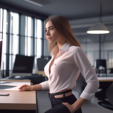 Красивые девушки в офисе