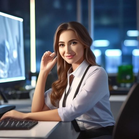 Девушка в деловом костюме