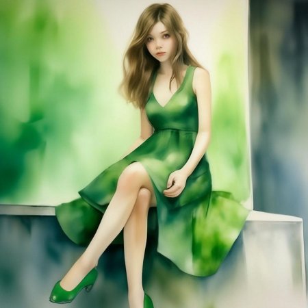 Зеленое платье