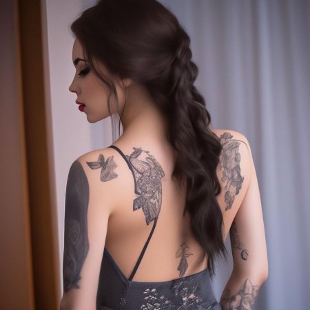 Девушка с татуировками