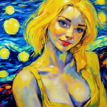 Девушка с желтыми волосами