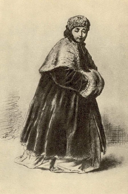 Василий Перов «дворник, отдающий квартиру барыне» 1865