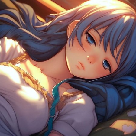 Спящая аниме девочка