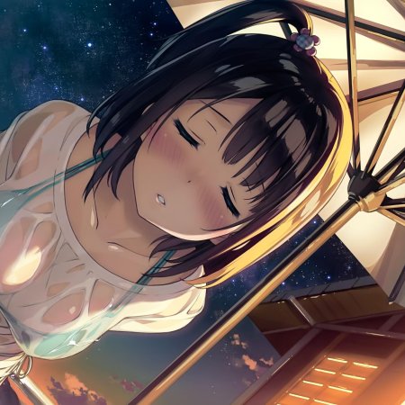 Аниме тянки в мокрой одежде