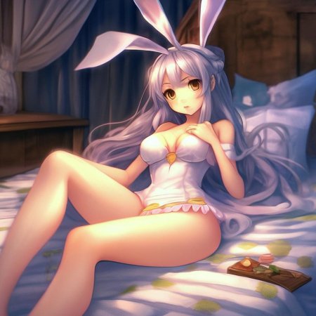 Аниме девочка зайчик