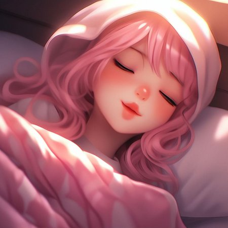 Девушка с розовыми волосами