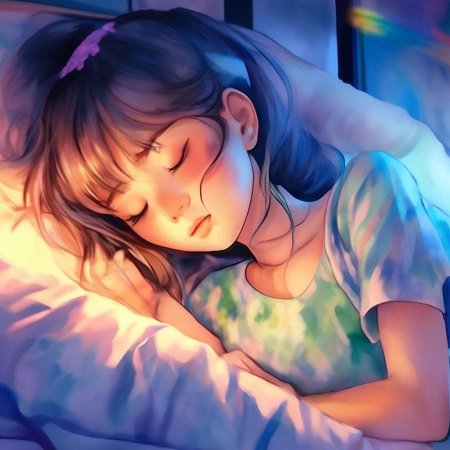 Спящая девочка рисунок