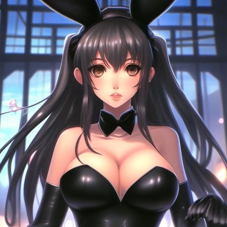 Аниме девушка зайка