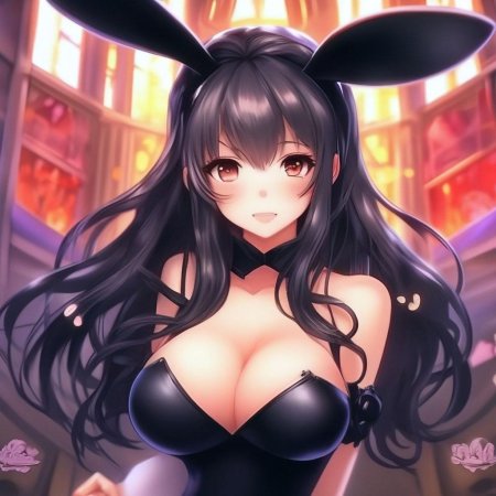 Аниме девушка зайка