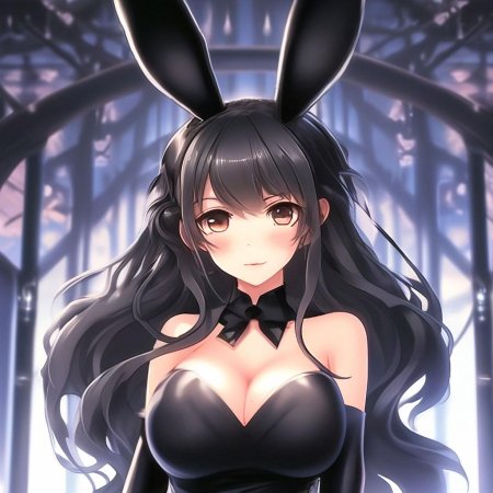 Аниме девушка зайка