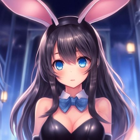 Аниме девочка зайка