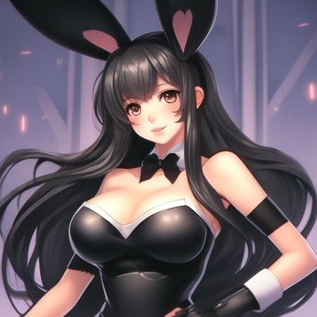 Аниме девочка зайка