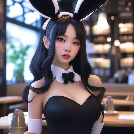 Девушка в костюме зайчика