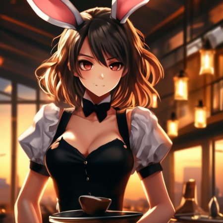 Аниме девочка зайчик