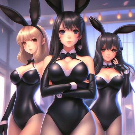 Аниме девушка зайка