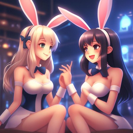 Две аниме девушки