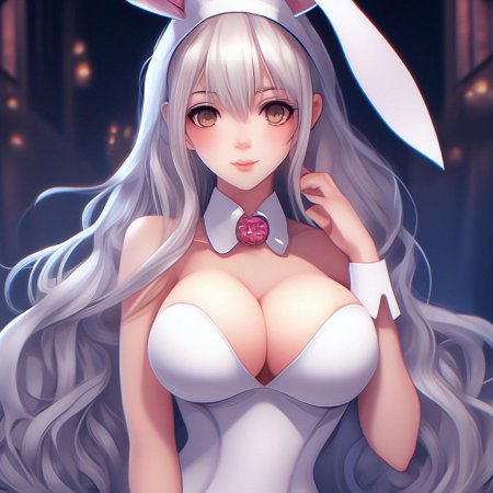 Аниме девушка зайка