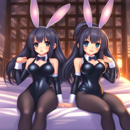 Аниме девушка зайка